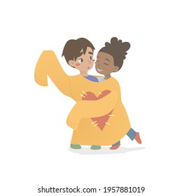 Girl Hugging Boy Drawing Images Stock Photos Vectors Shutterstock