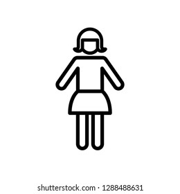 Girl, human, people, person, woman, women icon. Editable vector 500x500 Pixel.