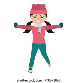 Girl with ice skates design
