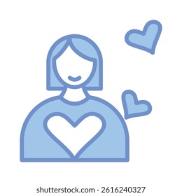 Girl Icon Element For Design