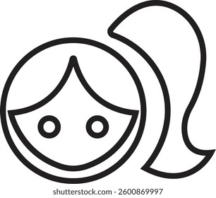 girl icon, generations avatars, Aging and Growing Process vector icons, girls characters template, isolated on transparent background, for social media and networking, apps design and development,