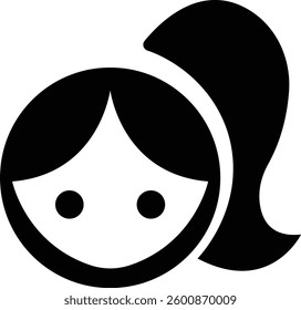 girl icon, generations avatars, Aging and Growing Process vector icons, girls characters template, isolated on transparent background, for social media and networking, apps design and development,