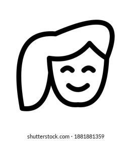 Girl icon or logo isolated sign symbol vector illustration - high quality black style vector icons
