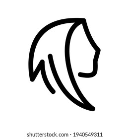 girl icon or logo isolated sign symbol vector illustration - high quality black style vector icons
