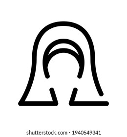 girl icon or logo isolated sign symbol vector illustration - high quality black style vector icons
