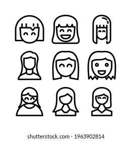 girl icon or logo isolated sign symbol vector illustration - Collection of high quality black style vector icons
