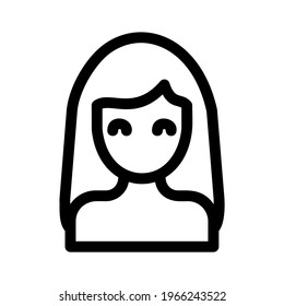 girl icon or logo isolated sign symbol vector illustration - high quality black style vector icons
