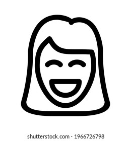 girl icon or logo isolated sign symbol vector illustration - high quality black style vector icons
