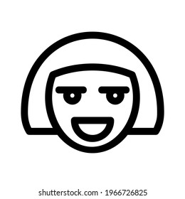 girl icon or logo isolated sign symbol vector illustration - high quality black style vector icons
