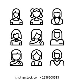 girl icon or logo isolated sign symbol vector illustration - Collection of high quality black style vector icons
