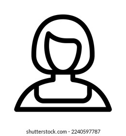 girl icon or logo isolated sign symbol vector illustration - high quality black style vector icons
