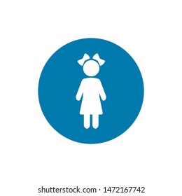 Girl Icon. Modern simple vector sign. Internet concept. Trendy symbol for website design web button or mobile app.