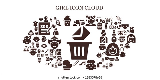  girl icon set. 93 filled girl icons. Simple modern icons about  - Removed, Selfie, Support, Geisha, Eyebrow pencil, Girl, Toboggan, Avatar, Hair removal, Mitten, Couple, Bikini