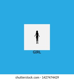 girl icon sign signifier vector