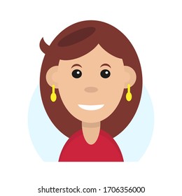 Girl icon in trendy flat style isolated on white background. Vector illustration EPS 10.