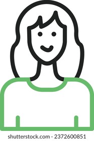 Girl icon vector image. Suitable for mobile application web application and print media.