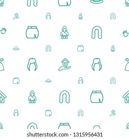 girl icons pattern seamless white background. Included editable outline Casino girl, house insurance, woman hat, skirt, woman hairstyle, hairstyle icons. girl icons for web and mobile.