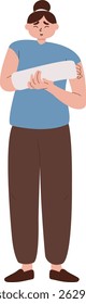Girl with Illness and Injury Illustration. Vector Character in Flat Cartoon Design and Shape