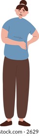 Girl with Illness and Injury Illustration. Vector Character in Flat Cartoon Design and Shape