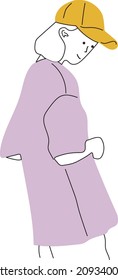 Girl Illusrtration - Pastel Colors Version