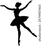 girl, illustration, ballet, dancer, dance, silhouette, ballerina, female, performance, beautiful, woman, pose, young, beauty, classic, jump, tutu, body, sport, women, dress, grace, performer, motion