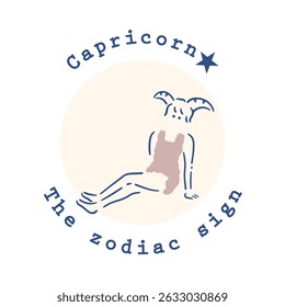【Zodiac Sign】10.Capricorn girl illustration stock