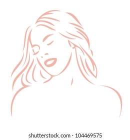 Girl illustration - vector