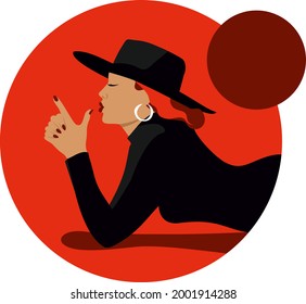 niña a imagen de un agente
