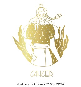 Girl Image Zodiac Sign Cancer 260nw 2160572269 
