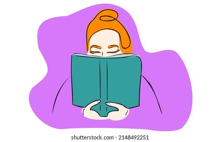 Girl immersed in a book