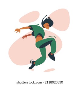 Baile incendiario de chicas. Ilustración vectorial para un estudio de danza moderno