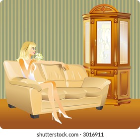 Girl in interior