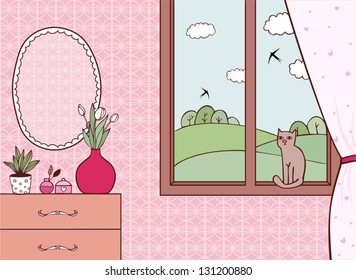 girl interior, sweet room