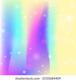 Convite para Meninas. Holograma Fada Rosa. Degradê Mágico. Convide Pastel do Conto de Fadas. Fundo Místico Roxo. Padrão Lilac Girlish. Arco-íris Glitter. Convite para Menina Neon.