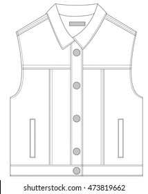 girl jacket technical drawings