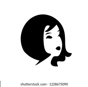 girl japanese silhouette vector