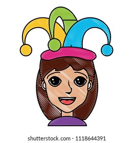 Girl with jester hat