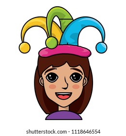 Girl with jester hat