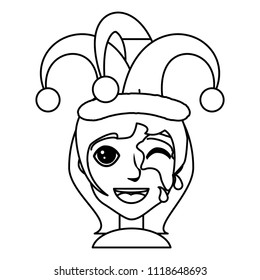 Girl with jester hat