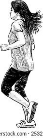 girl jogging