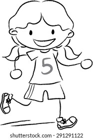  Girl jogging