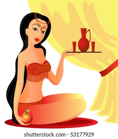 Girl with jug