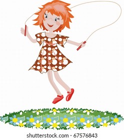 Girl 	jumping
