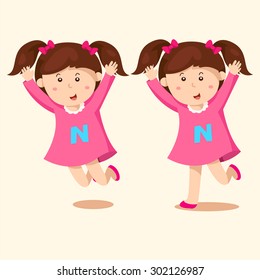 girl jumping funny