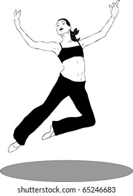 girl jumping modern dance