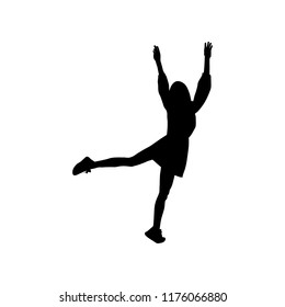 The girl is jumping  on white background. Vector illustration. Flat design for business financial marketing banking advertising web concept cartoon illustration.
