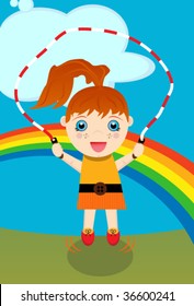 Girl Jumping Rope