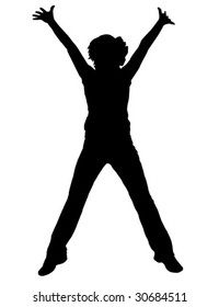 girl jumps