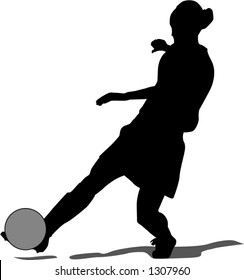 girl kicking soccerball