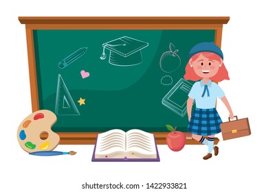 Girl kid of school design